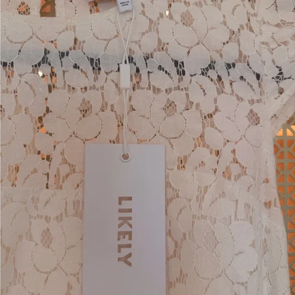 Likely Beautiful Cocktail Lace Dress, White, new with tags Size 2 - Picture 2 of 8